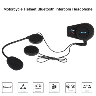 Gambar Freedconn Motorcycle Helmet Bluetooth Intercom Wireless Interphone Headsets 500M Intercom Distance FM Radio Hands free with Mic US Plug   intl