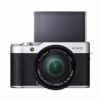 Fujifilm X-A10 Kit 16-50mm Kamera Mirrorless - Silver [16 MP]  