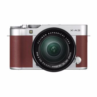 Fujifilm X-A3 16-50mm - 24MP - Brown + Intax Mini 8  