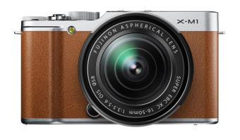 Fujifilm X-M1 with 16-50mm Lens Mirrorless Camer_Brown  