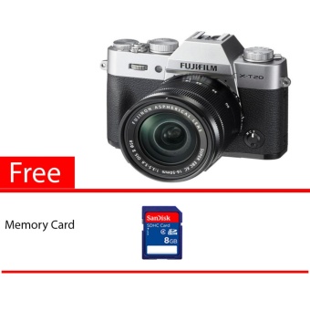 Fujifilm X-T20 Mirrorless with 16-50mm Silver Free Memory Card  