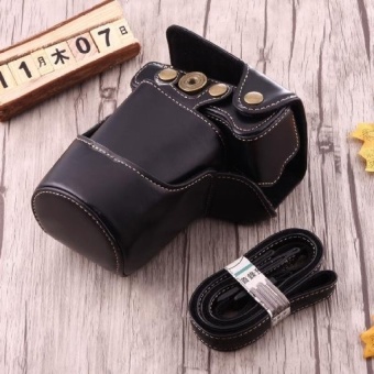 Gambar Full Body Camera PU Leather Case Bag With Strap For Canon EOSM3(Black)   intl