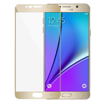 Gambar Full Cover Tempered Glass Screen Protector Guard for Samsung GalaxyNote 5 (Gold)
