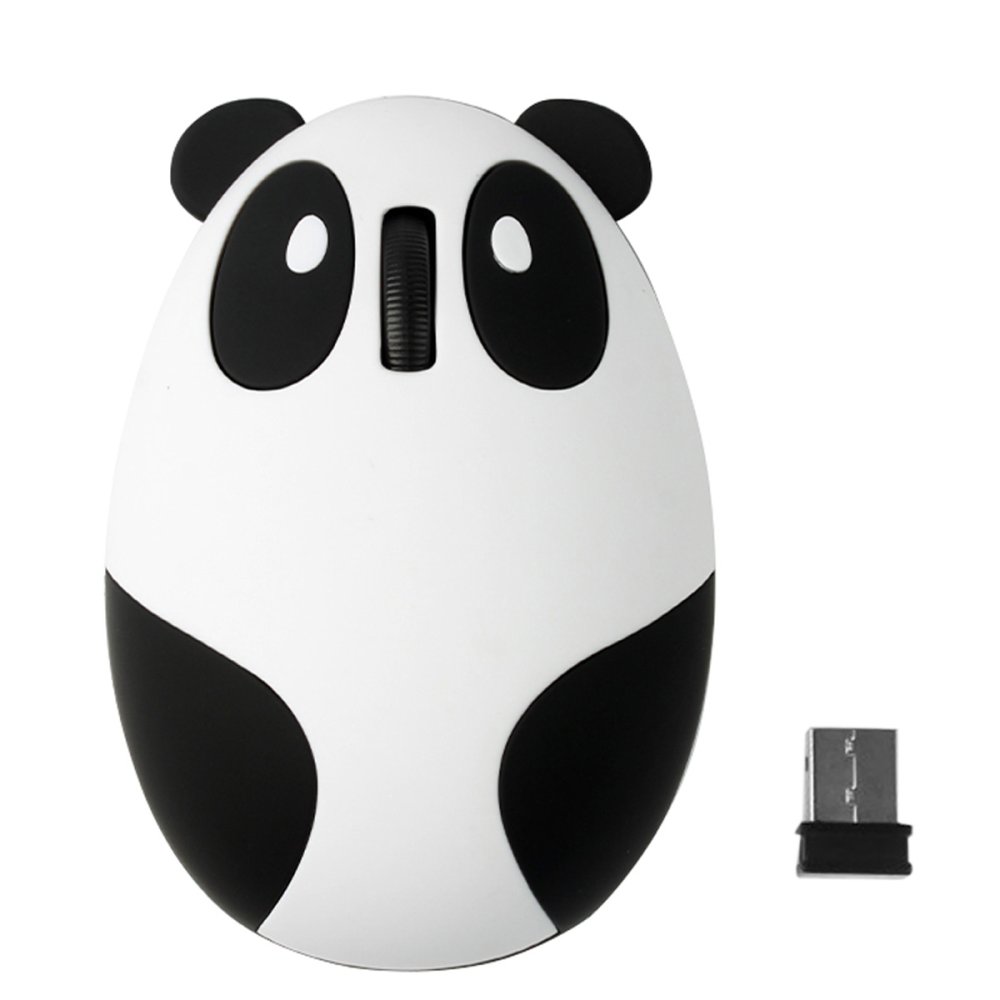 Gambar Kartun Panda Mini Isi Ulang Portabel Gaya 24 GHz Nirkabel