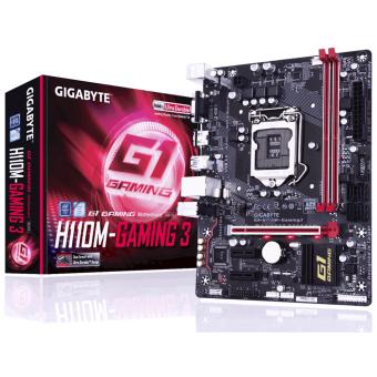 Gambar Gigabyte Motherboard GA H110M Gaming 3   Socket 1151 DDR4   Hitam