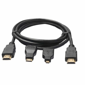 Gambar Gold plated pins HDMI To Mini Micro HDMI Adapter converter Cable For PC TV   intl