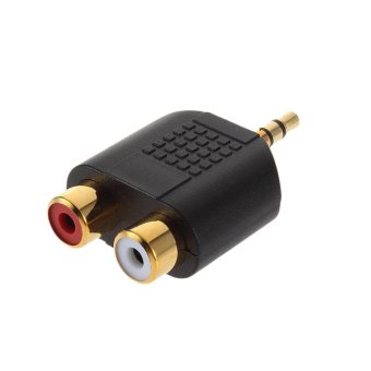 Gambar GOOD Gold plated 3.5mm Stereo Plug to 2RCA(Red+White) Female Connector Adapter   intl