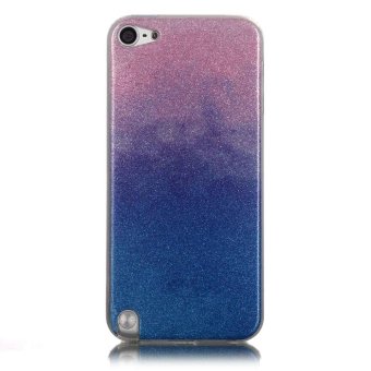 Gambar Gradient Color Glitter Powder TPU Gel Cover for iPod Touch 6 5   Pink   Dark Blue   intl