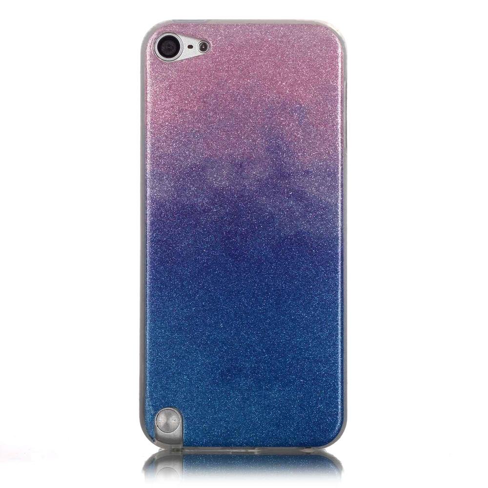 Gradient Color Glitter Powder TPU Gel Cover for iPod Touch 6/5 .