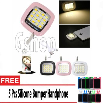Gshop Universal Lampu Selfie 16 LED  LED Flash Selfie 16 LED +5Pcs Bumper Handphone