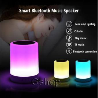 Gambar Gshop Wireless Bluetooth Speaker Hands free Panggilan Colorful Sentuh Lampu Malam Cahaya Surport MicroSD Music Player Speaker Cerdas Subwoofer