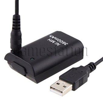 Gambar GStation 3600mAh Rechargeable Battery Pack USB Charger Cable ForXbox360 Controller