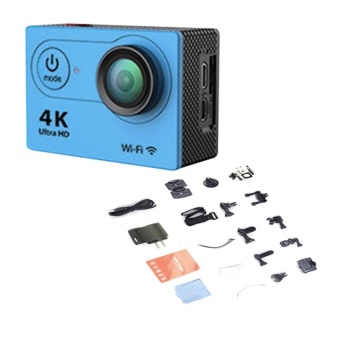 H9 2.0 Inch 170 Degree Wide Angle Full HD 4K Wi-Fi Sport Action Camera Blue - intl  