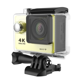 H9 4K Ultra HD1080P 12MP 2 inch LCD Screen WiFi Sports Camera, 170 Degrees Wide Angle Lens, 30m Waterproof(Yellow)  
