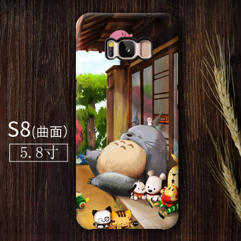 Gambar Hayao Miyazaki s8 s8plus Note8 lucu Permukaan merek Drop cangkang keras My Neighbor Totoro