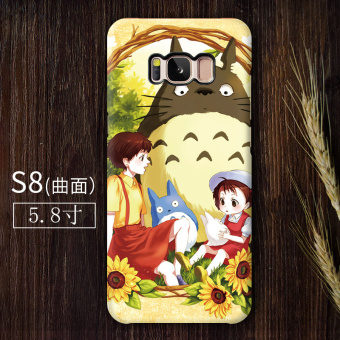 Gambar Hayao Miyazaki s8 s8plus Note8 lucu Permukaan merek Drop cangkang keras My Neighbor Totoro