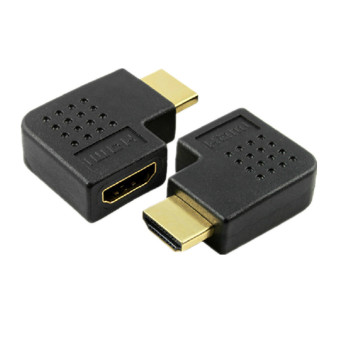 Gambar HDMI betina jantan M F 90 derajat sudut kiri konektor adaptor HDTVkonverter