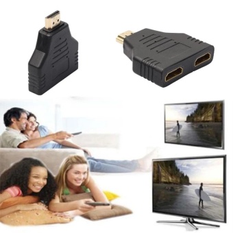 Gambar HDMI Male To HDMI Female 1 to 2 Way Splitter Adapter Cable For HDTV Hot DH     intl