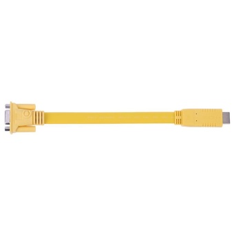 Gambar HDMI to VGA Flat line with IC Male To Famale Converter Adapter1080P For PC(Yellow)   intl