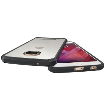 Hicase Transparent Hard Back Cover + TPU Frame Slim Scratch Protective Case Fit For Motorola Moto Z2 Play Black - Intl Juni 2018 - 5 Hicase Transparent Hard Back Cover + TPU Frame Slim Scratch Protective Case Fit for Motorola Moto Z2 Play Black - intl - 5