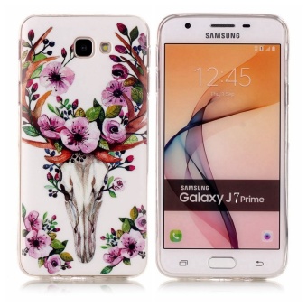 Gambar High Quality Plum deer Noctilucent TPU Soft Gasbag Back Case CoverFor Samsung GALAXY J7 Prime Case   intl