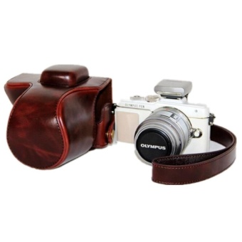 Gambar High Quality PU Leather Camera Case Cover Bag Pouch for OlympusEPL7with Strap   intl