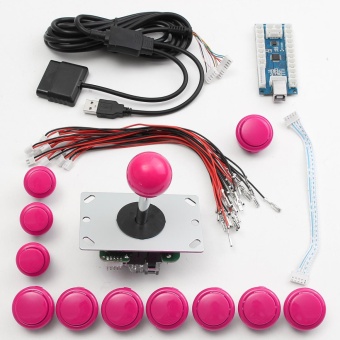 Gambar Hot Arcade DIY Replacement Part Set Kits USB Encoder + PC Joystick +Push Buttons   intl