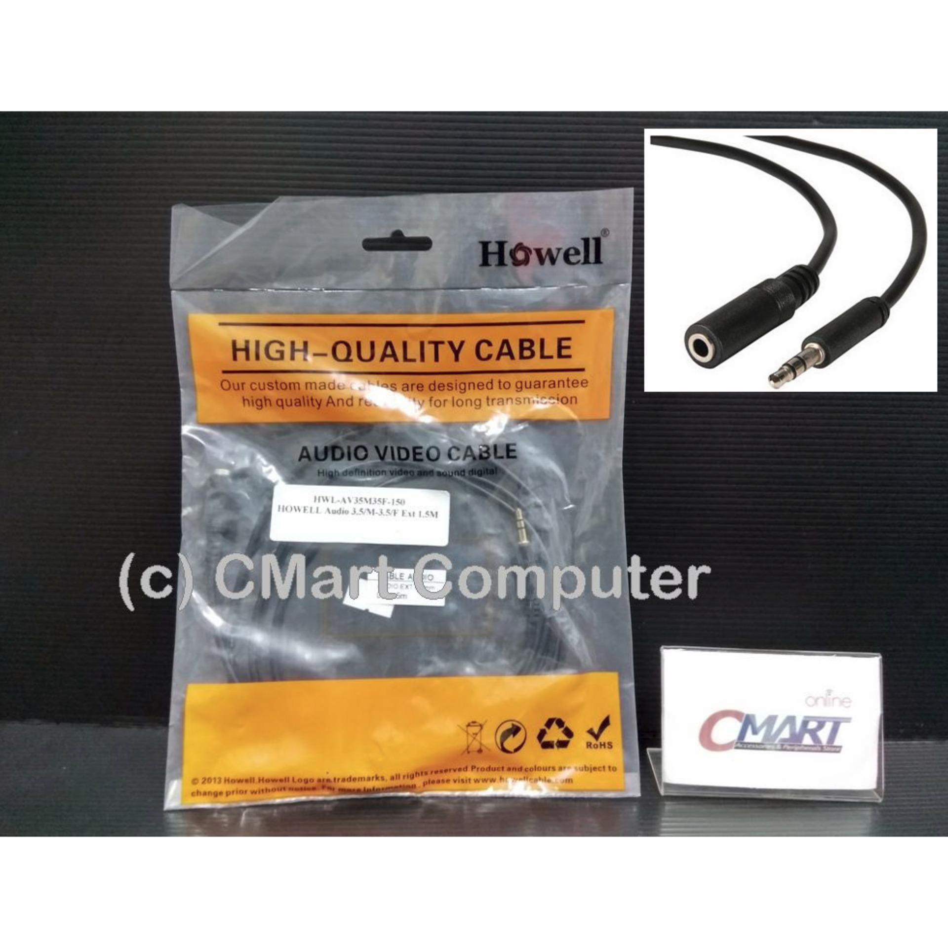 Howell Kabel Audio 3.5 mm 3.5mm Extension Extender Ext - AV35M35F-150