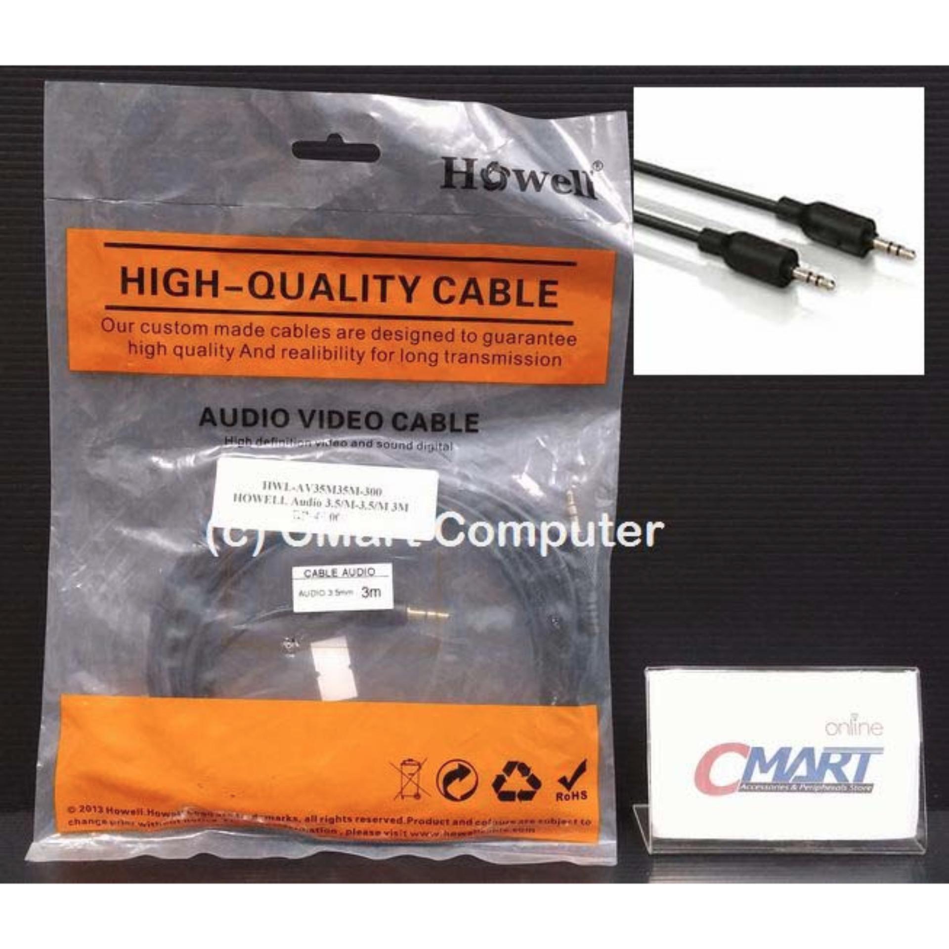 Howell Kabel Audio 3.5 mm 3.5mm male to male Aux cable 3m AV35M35M-300