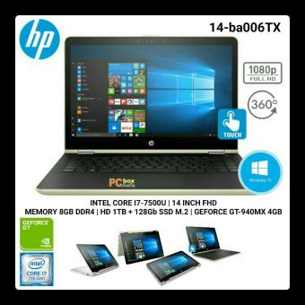 HP X360 14-BA005TX (INTEL CORE I7-7500U,8GB RAM, 1TB HDD+128GB SSD, VGA 940MX 4GB, 14.0"FHD IPS TOUCHSCREEN, WINDOWS 10  