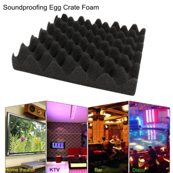 Gambar HQ 25X25X5cm Studio Acoustic Foam Soundproofing Treatment Egg Profile Tile Wedge   intl