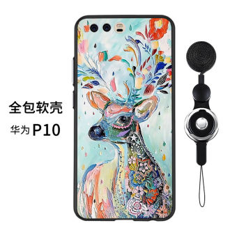 Gambar Huawei p10 silikon dicat rusa soft shell handphone shell