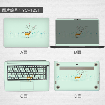 Gambar Huawei set lengkap stiker stiker komputer notebook foil