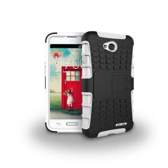 Gambar Hybrid Impact Armor Rugged Case Stand Cover For LG L70 D325 D320White   intl