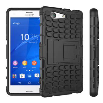 TPU + PC Armor Hybrid Case Cover for Sony Xperia Z3 Compact (Black) -