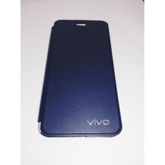 VIvo Flip Cover for Vivo Y35 - Biru Dongker