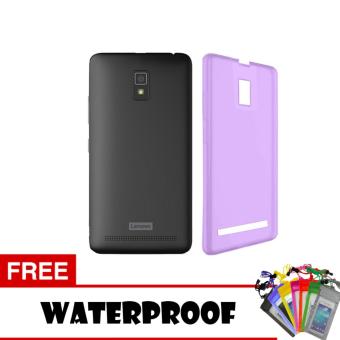 Softcase Ultrathin Lenovo A6600 Aircase - Ungu Transparant + Free Waterproof