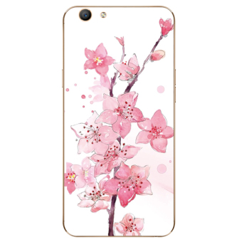 Gambar Indah oppof1s f1 a57 a59s segar seni rose bunga pu gongying telepon shell soft cover