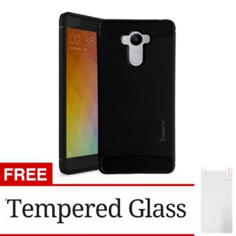 Gambar iPaky Carbon Fiber Shockproof Hybrid Back Case for Xiaomi Redmi 4Prime   4 Pro Prime   Black + Gratis Tempered Glass