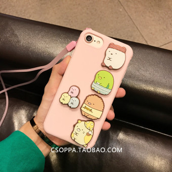 Gambar IPhone6s 6 Plus 7Plus Kartun Apple ID Silikon Tutup Pelindung Handphone Shell