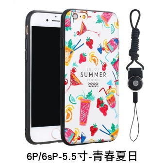 Gambar Iphone6s 6plus silikon lembut timbul apel shell telepon lengan pelindung