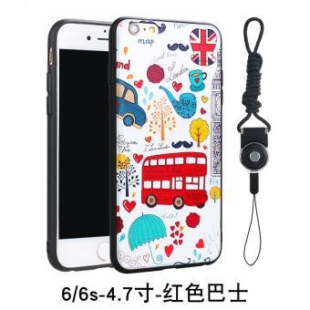 Gambar Iphone6s 6plus silikon lembut timbul apel shell telepon lengan pelindung