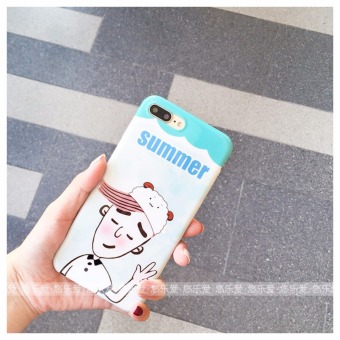 Gambar Iphone7 6plus lucu semua termasuk sisi porselen soft shell set ponsel