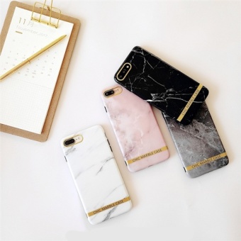 Gambar Iphone7 6splus pola marmer hitam dan putih soft shell shell telepon
