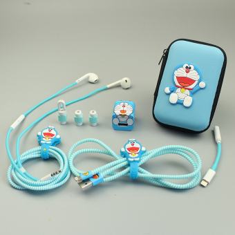 Gambar Iphone7 7plus kepribadian apel headphone pelindung musim semi kawat kabel data