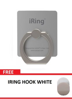 iRing Stand - Phone Holder 360 Degree Rotation Free Hook - Silver  