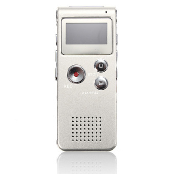 Gambar Isi Ulang 8 GB Digital Perekam Suara Audio Alat Mengimla MP3 Player (Perak)