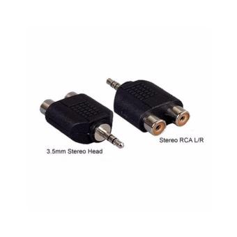 Gambar Jack Audio 3.5 mm Stereo Male to 2 RCA Female Adapter  CON AV35M2RCAF