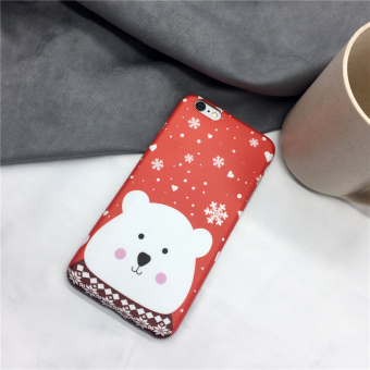 Gambar Kepingan salju iphone7plus merah beruang kutub shell telepon
