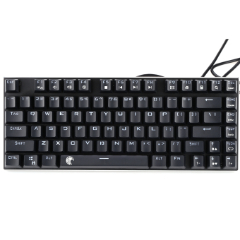 Gambar KKmoon Professional USB Wired Water resistant RGB Mechanical Gaming Keyboard with Anti ghosting 81 Keys Adjustable LED Backlit Blue Switches for PC Desktop Mac Laptop Gamer   intl